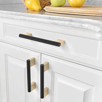 Amerdeco 10 Pack Brushed Satin Nickel Knurled Cabinet Pulls 5 Inch(128mm) Hole Center Drawer Pulls Cabinet Hardware Kitchen Cabinet Handles For Bathroom AM032