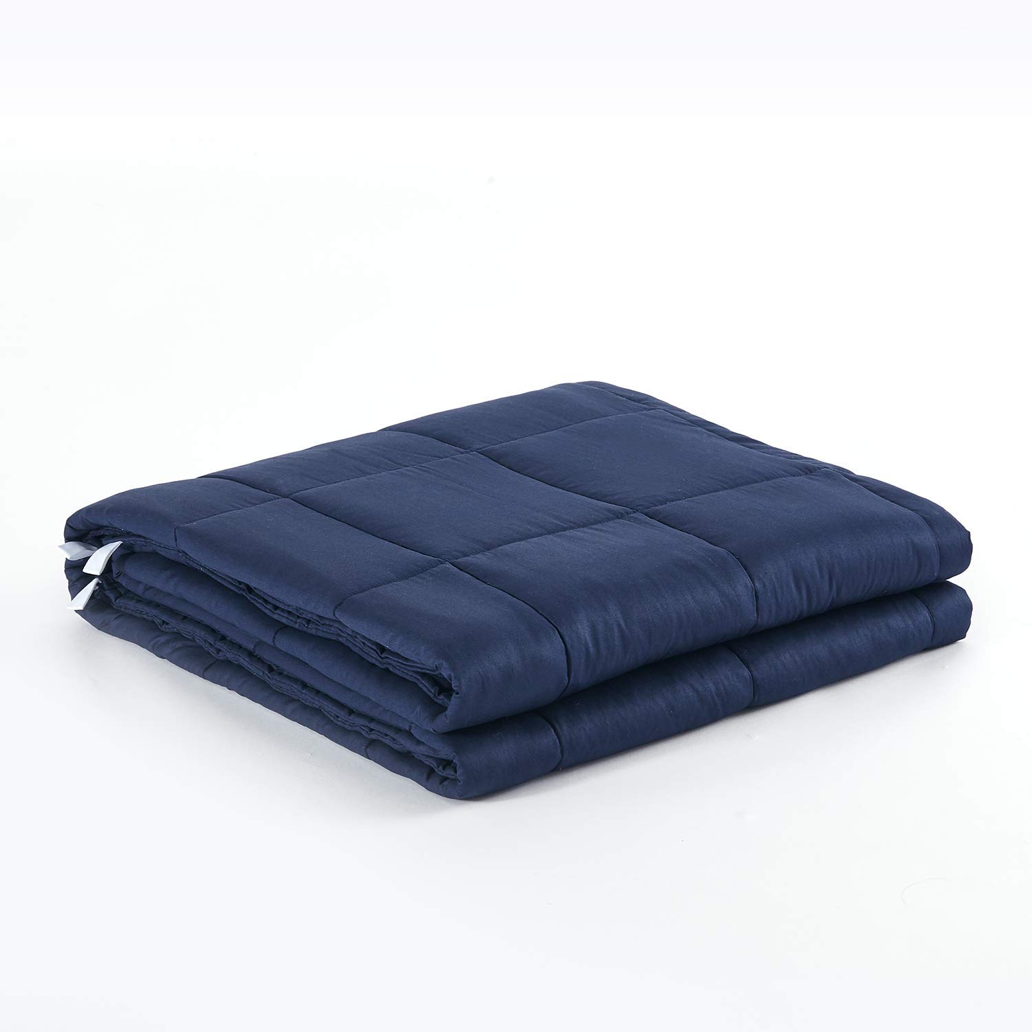 RelaxBlanket Coperta ponderata per letto king size, 200 x 200 cm, 13,6 kg, per letto singolo o matrimoniale, cotone di alta qualità con perline di vetro, blu navy