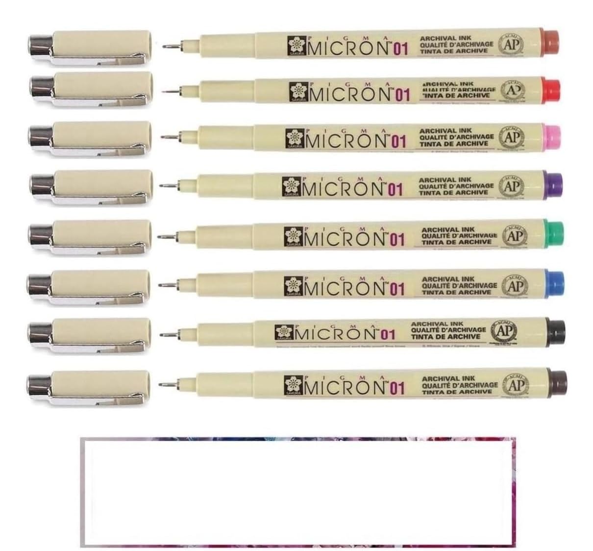 PIGMA MICRON Sakura 8 Fineliners 01 - Set di 8 colori