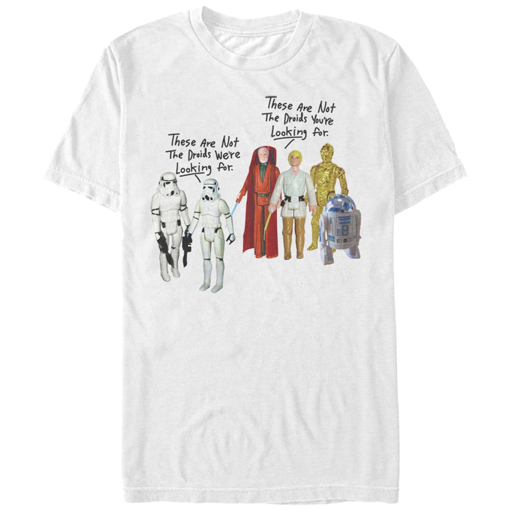 Star Wars mensSTRW1176-10001001Not the Droids Graphic T-Shirt T-Shirt - White - Medium