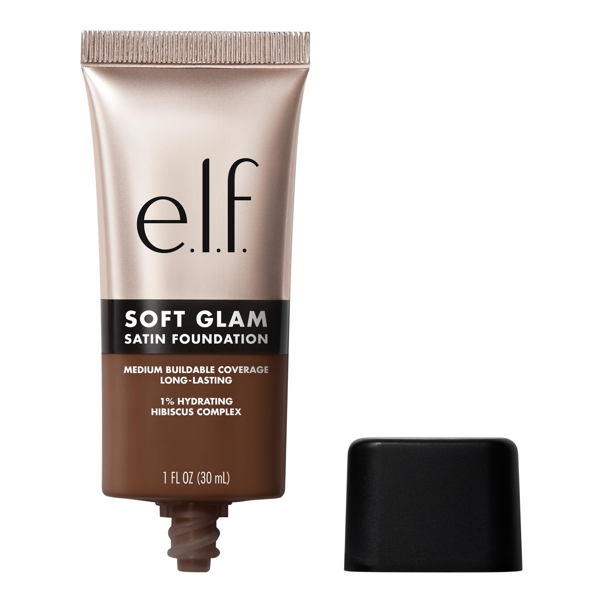 E.L.F. Soft Glam Satin Foundation, Medium Coverage, Long Lasting And Modulable For A Smooth Satin Finish, Vegan & Cruelty-Free, 62 Rich Warm-image