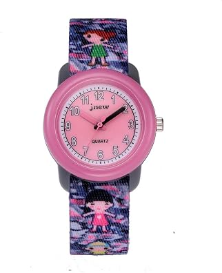 Toddler Girls Kids Children Watch,3D Cute Cartoon Breathable Fabric Band Japanese-Quartz Wristwatches Time Teacher Gifts Watches for Kids Girls Toddlers Hide-and-Seek