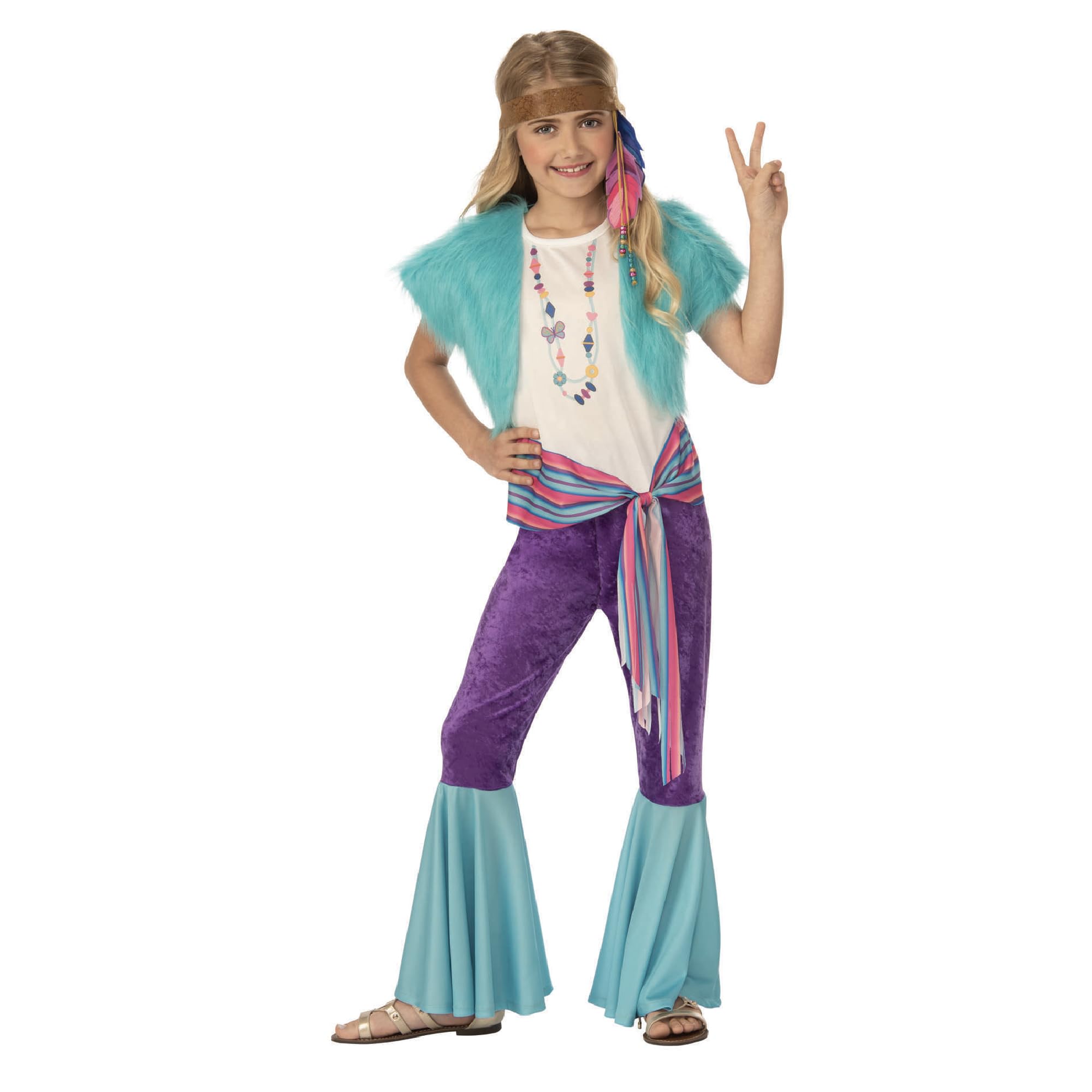 Rubies Kids Hippy Girl Costume, Kids Fancy Dress, Size Extra Large Halloween Halloween