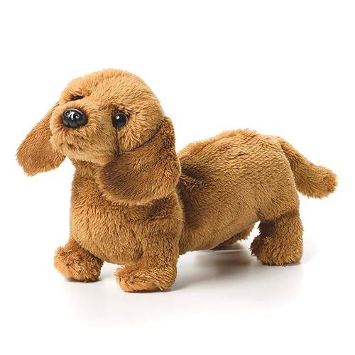 DEMDACO Juguete de peluche marrón claro de perro salchicha para niños