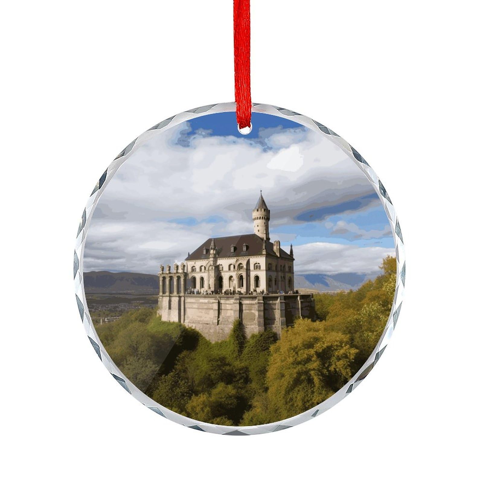 Btcowzrv Style Historical Monuments Of Armenia Round Ornament Hanging Pendant Decor