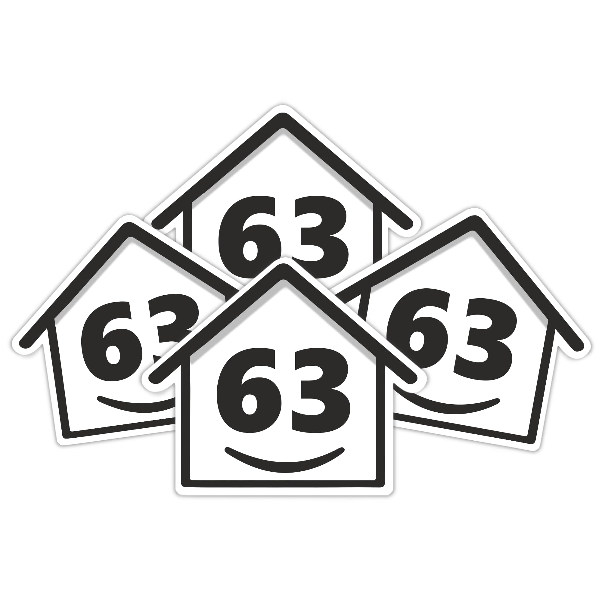 4 x Bin Numbers for Wheelie Bins, 1-99, 15cm ‘Happy House’ Design Dustbin Stickers, Easy Application Stick On Number Stickers - Weatherproof Self Adhesive Vinyl, Black (11) — view 55