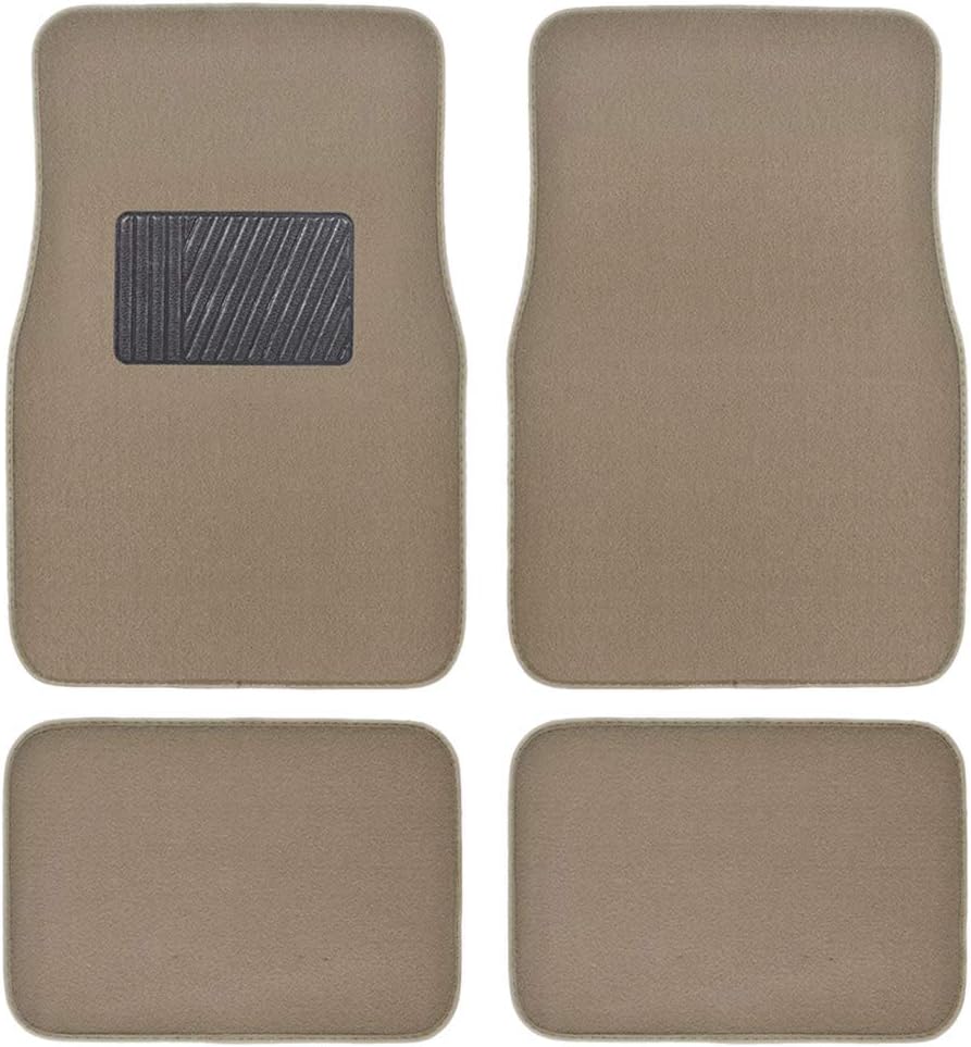Motor Trend Premium Inter-Lock Backing Carpet Car Floor Mats - Front & Rear, Thick & Durable Auto Protection, Fits Most Cars Truck SUV Coupe Sedan