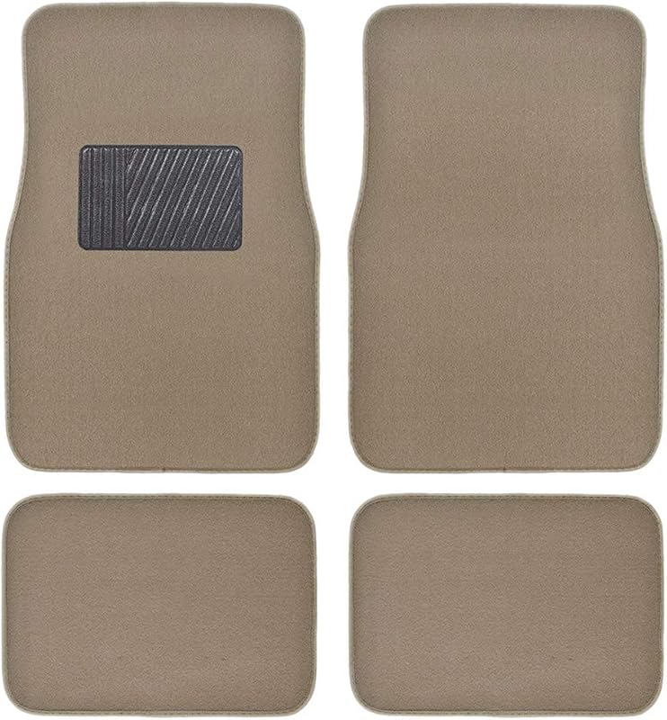 Premium Inter-Lock Backing Carpet Car Floor Mats - Front & Rear, Thick & Durable Auto Protection, Fits Most Cars Truck SUV Coupe Sedan