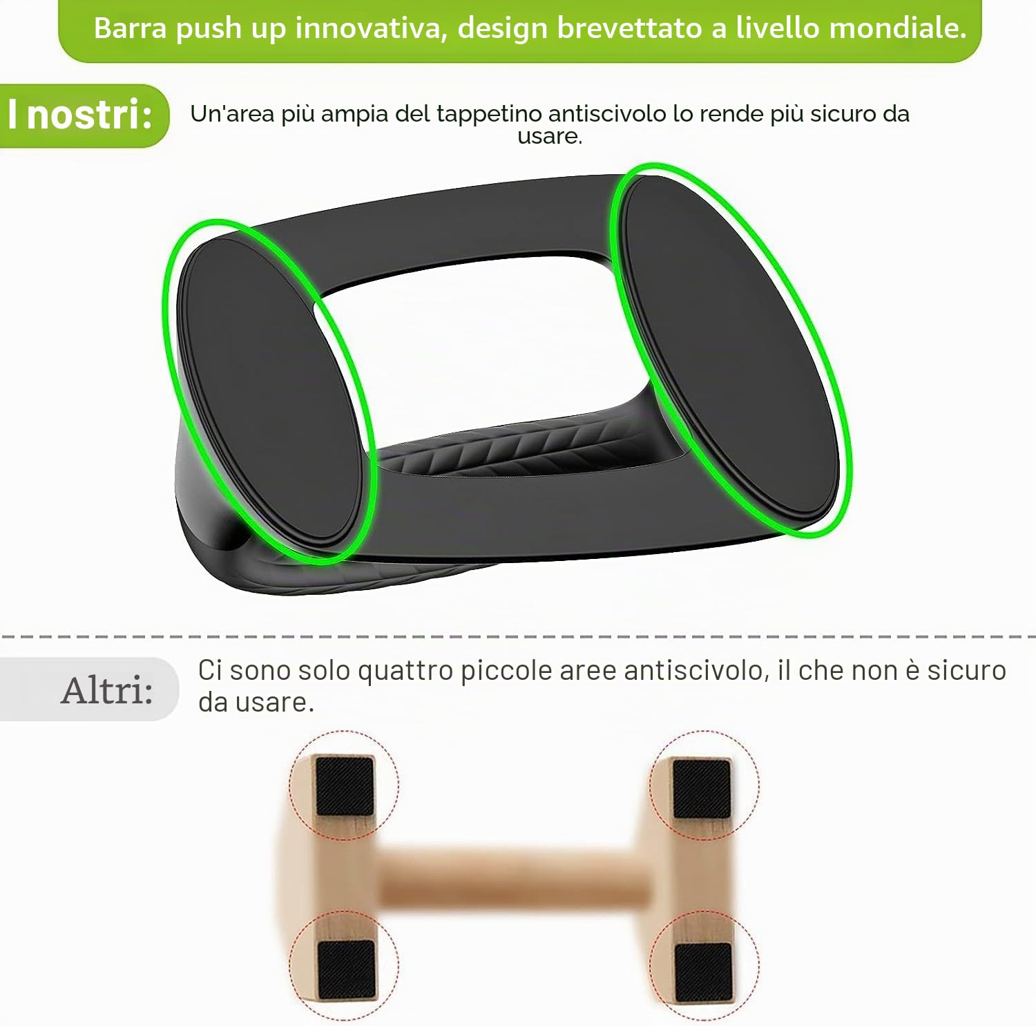 SELEWARE Barre per Flessioni, Antiscivolo Parallele, con Impugnatura in Gomma Morbida, per Calisthenics Fitness Allenamenti a Pavimento, Struttura Robusta, Supporto 226,8 kg
