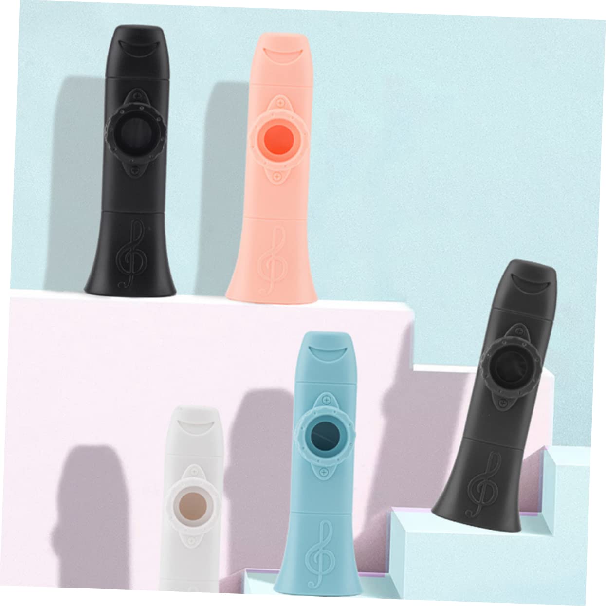 ibasenice 4pièces Kazoo Pour Instrument Musical Portable Plastique Facile à Jouer Pour Fêtes Anniversaire Compacte Et Léger