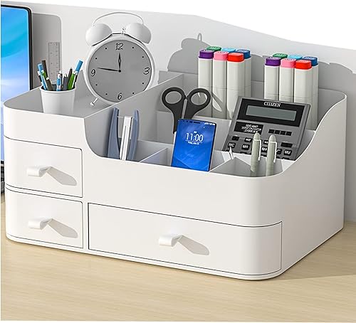 Miniatura 6 de Organizador de cuidado de la piel, organizador de escritorio de maquillaje con cajones, organizador de encimera para cosméticos, cepillo de tocador