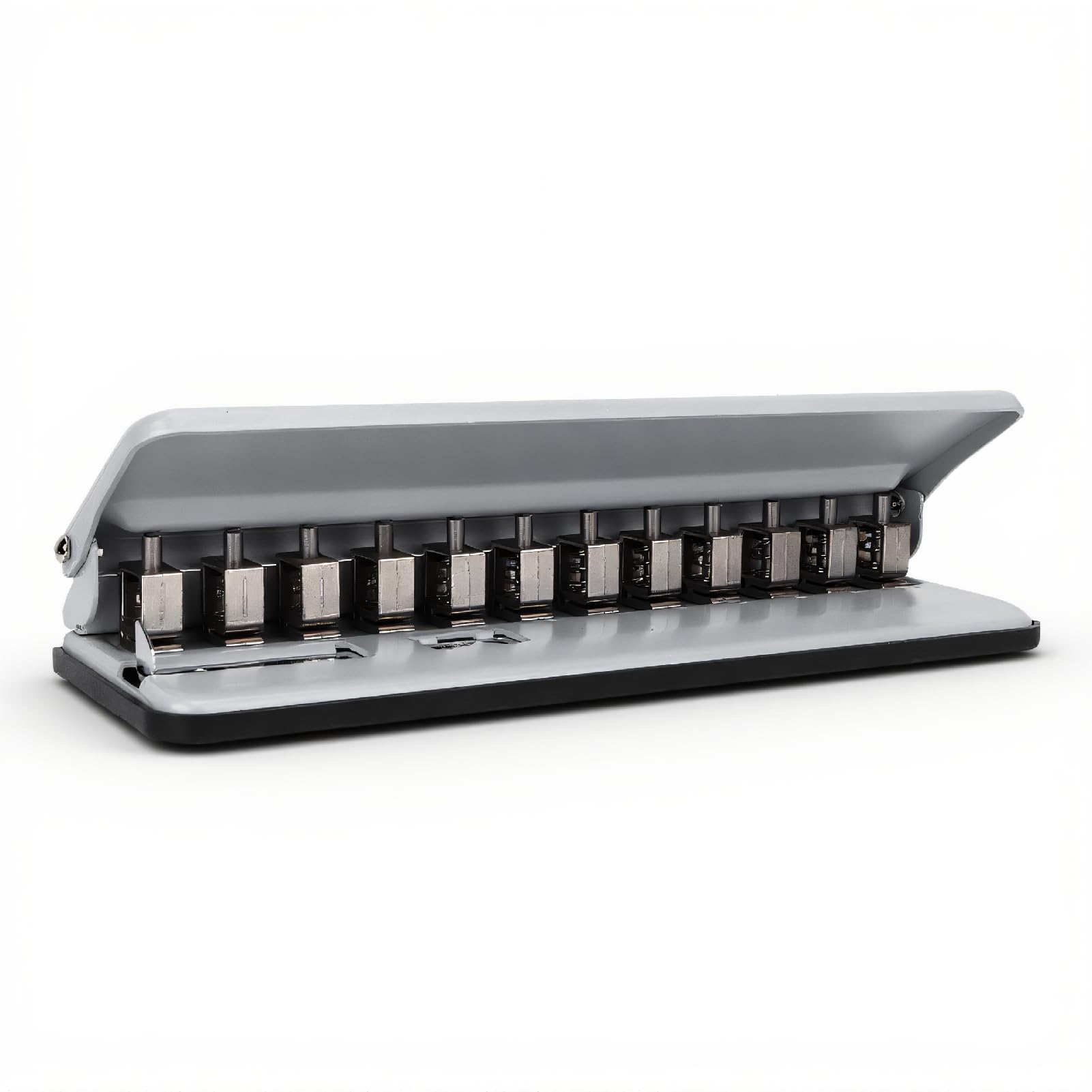 Perforatrice regolabile 12 fori, capacità 6 fogli, ideale per A4/B5/A5/A7, pratica e versatile per ufficio e scuola