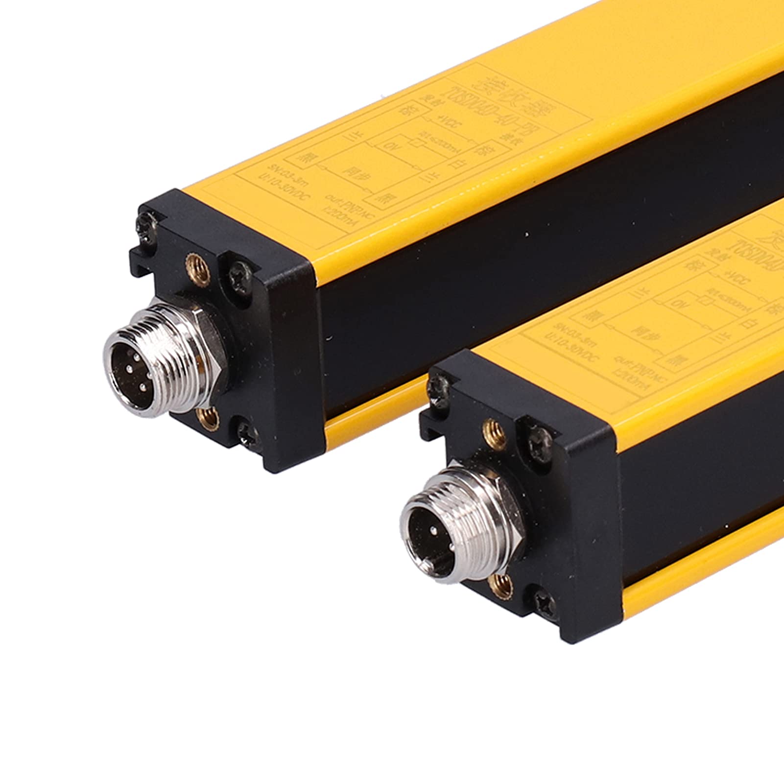 Jeanoko Dispositivo de Rejilla con Sensor Infrarrojo de Cortina de Luz de Seguridad con Señal de Alarma para Protección de Maquinaria Material de Aleación de Aluminio 2 Unidades