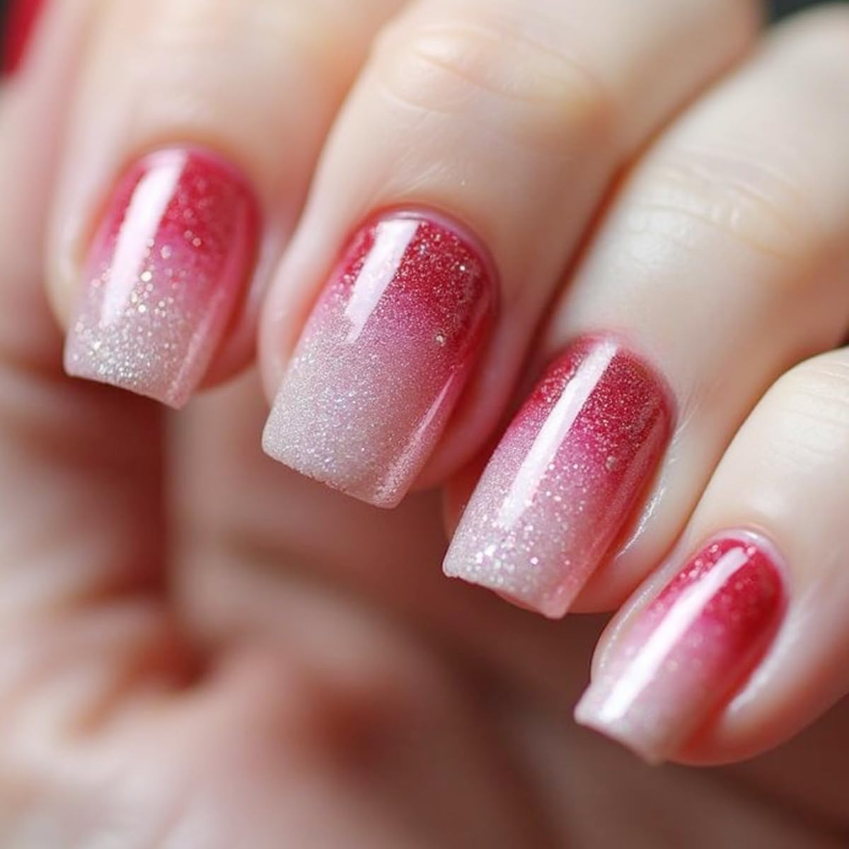 Polka Dot Press on Nails Short Square Fake Nails Black Dot False Nails Full Cover Glossy Acrylic Nails for Women 24PCS
