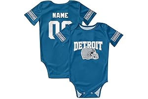 Detroit Lions Personalized Baby Bodysuit