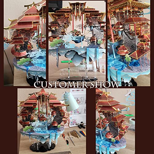 Microworld 3D Metal Puzzles, Chinese Traditional Architecture Building Kits, Brain Teaser Diy Ornaments Difficult Challenge Metal Earth Model Art Craft Toys - The Eye Of Sky #TOP5