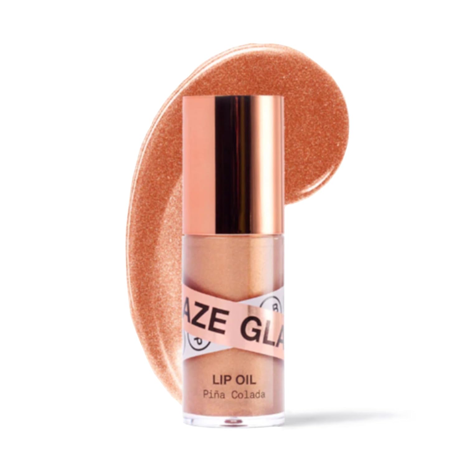 Innbeauty Project Glaze Lip Oil Pina Colada, Hydrating Vegan Lip Oil Gloss Hybrid, 0.2 OZ