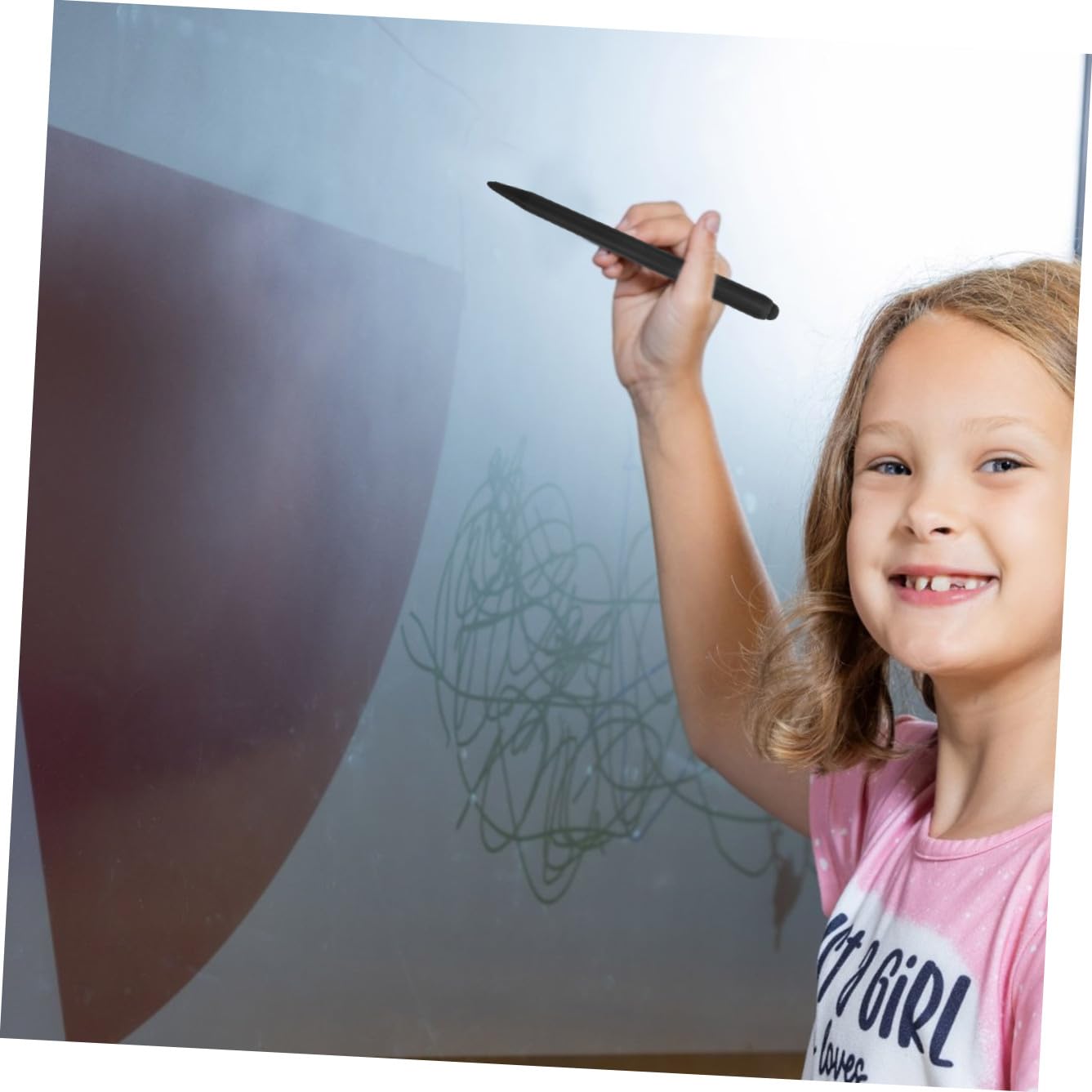SHERCHPRY Penna Stilo per Lavagna Digitale, 2 Pezzi Nero, Penna Touch Sensore Infrarossi per Uso Scolastico