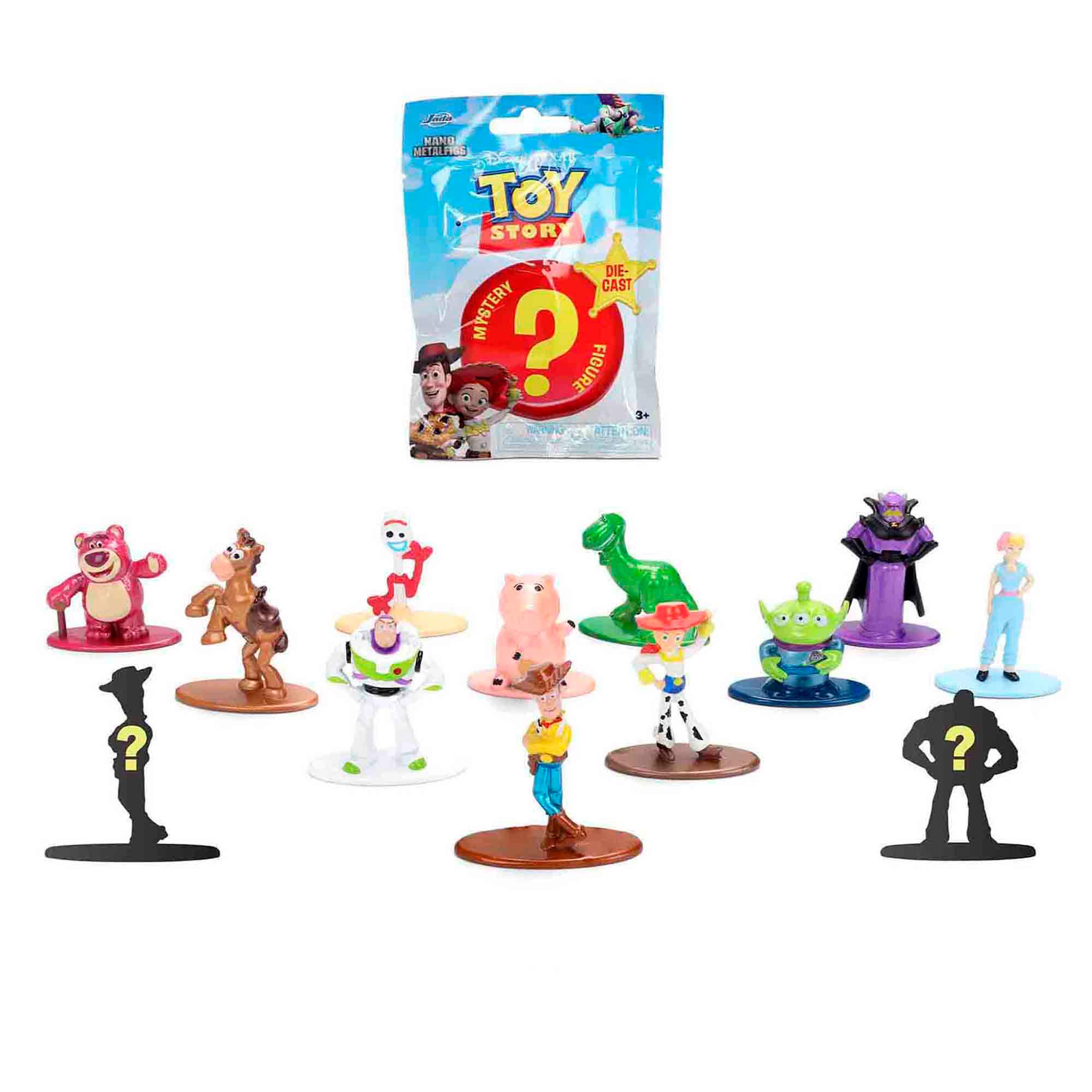 Jada - Disney Pixar Toy Story Nanofigs Blind Pack, Mini Collectible Metal Die-Cast Figure, Surprise Figure, Assortment of 13 Models, 4 cm