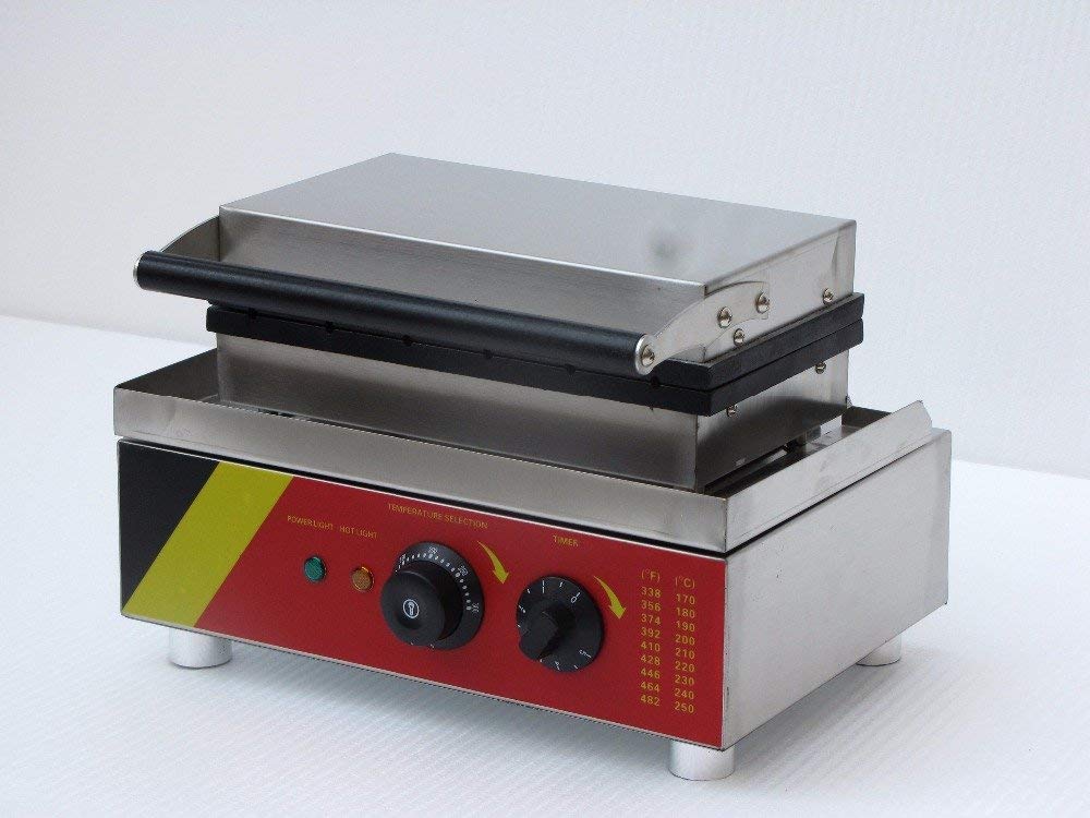 NP-535 2 Unidades de gofreras comerciales eléctricas, máquina para Hacer gofres belgas antiadherentes, máquina para Hacer sándwiches y paninis, 110V/220V, certificación CE