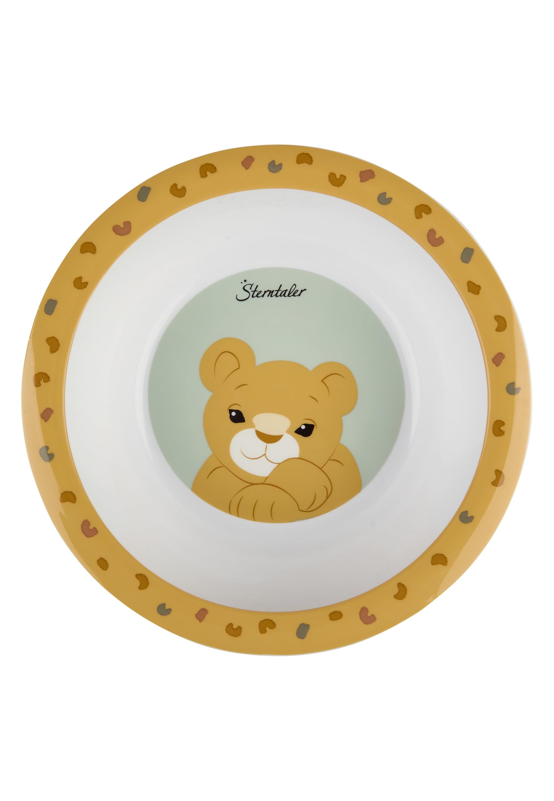 Sterntaler Kinderschale Giraffe & Löwe – Robuste & lebensmittelechte Brei- oder Snackschale – Mit rutschfestem Sockel für sicheres Essen – Für Babys & Kleinkinder - Geschenk, blassgrün