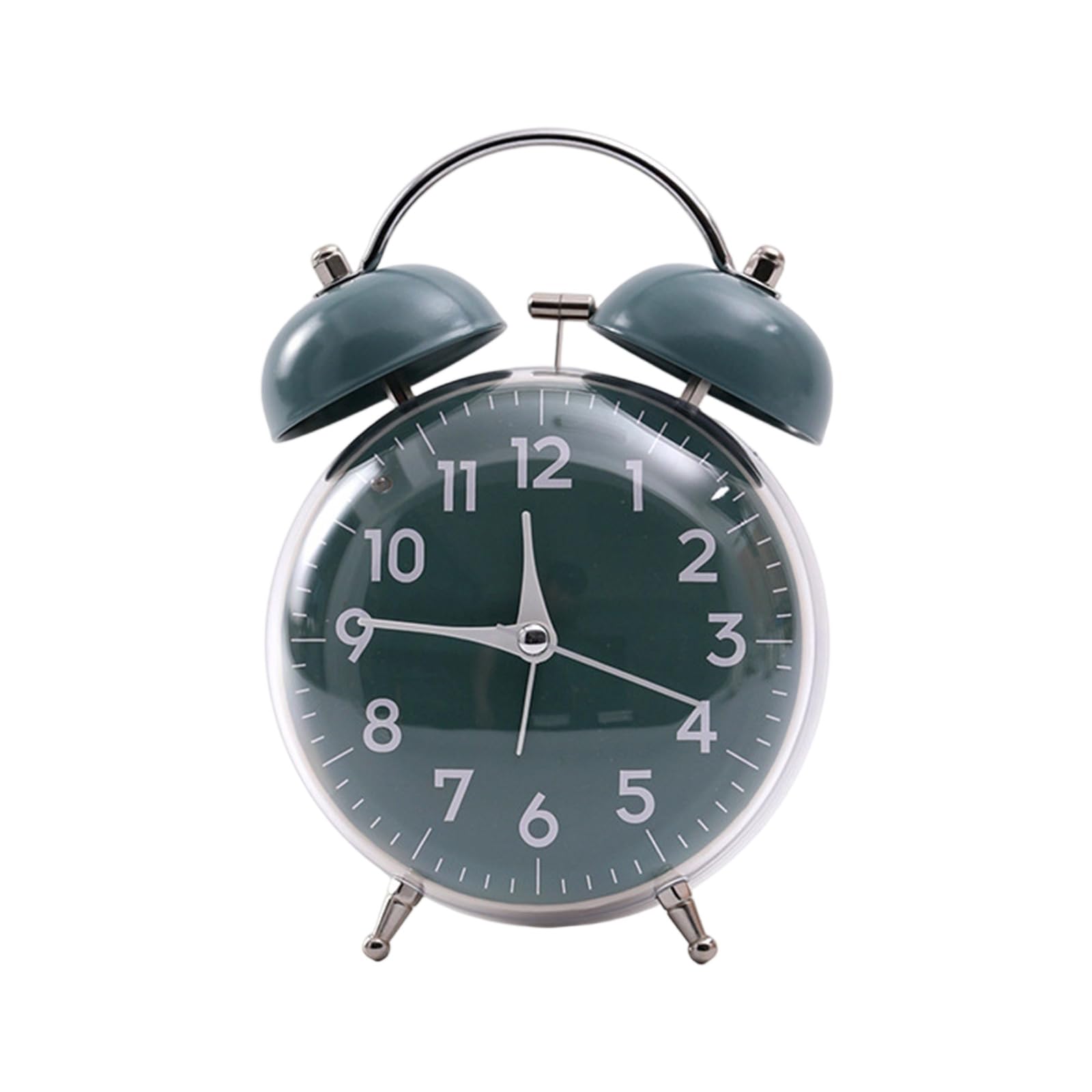 Nucelit Loud Bells Alarm Clock Vintaged Design Quiet with Night Light for Hard to Wake Sleepers Heavy Sleepers