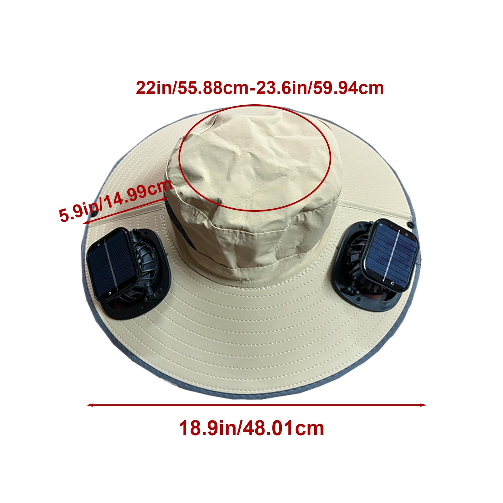 Cappello con Ventole a Energia Solare Protezione UV, Cappello Leggero e | Copricapo Outdoor Escursionismo Campeggio Pesca Attrezzatura Personale Per Spiaggia Pesca Campeggio Outdoor V