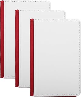 3pcs Pu Travel Document Holder Passport Wallet Set, Multifunctional Cards Holder Organizer for Men and Women, Red Cover with Heat Transfer Printing for Traveling