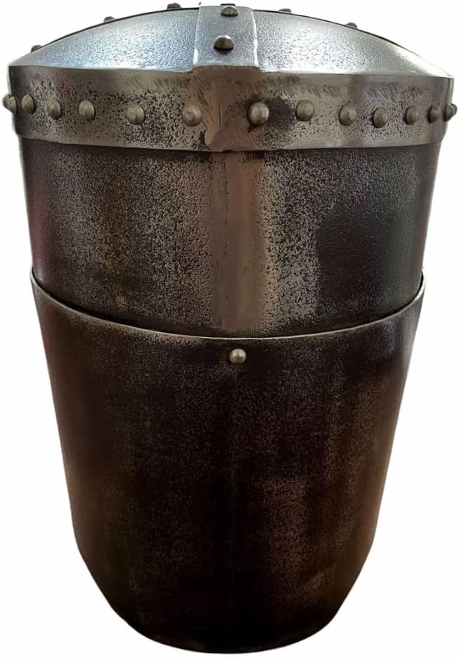 Black Knight Monty Steel Iron Helmet Halloween Costume Museum Quality Metal Medieval Armor Helmet