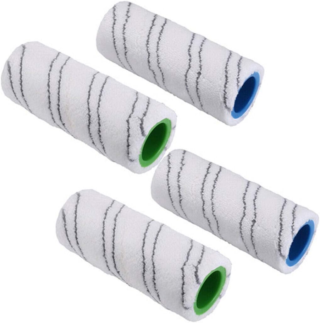 4 Pack Roller Set for Karcher FC5 / FC3 / FC5D / FC3D Hard Floor Cleaner 2055-007.0 2.055-006.0 (Gray)
