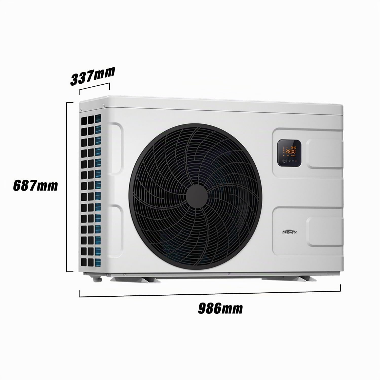 INVERBOOST Elite Pompa di Calore per Piscina Inverter 12,5 kW, per Piscine Fuori Terra Fino A 60 m³, Cop 16, Funzionamento Silenzioso, WiFi E Controllo Vocale