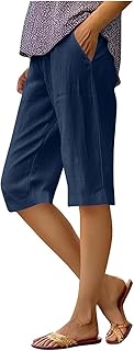 2025 - Pantalones holgados de algodón de color liso con cordón y bolsillos, pantalones cortos casuales de cuarto con cintura elástica para hombres/mujeres pantalones cortos deportivos para