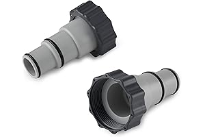 Intex Sand Filter Adapter A with Collar for Threaded Connection Pumps (Pair)