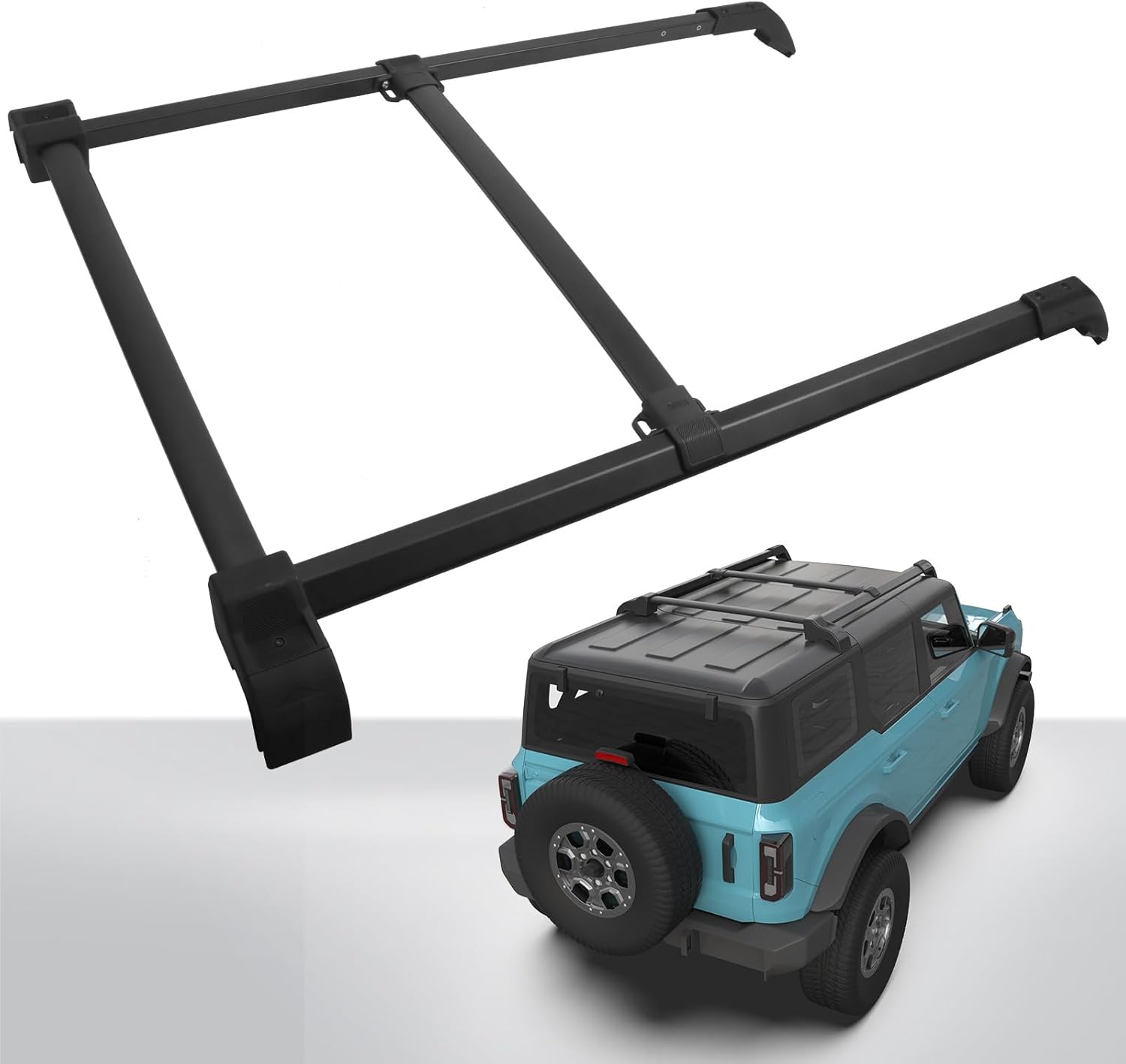 4PCS Cross Bars Roof Rack Rails Fit for 2021-2026 Ford Bronco Hard TOP 4-Doors & 2-Doors, Rooftop Rack Crossbars Cargo Carrier Accessories