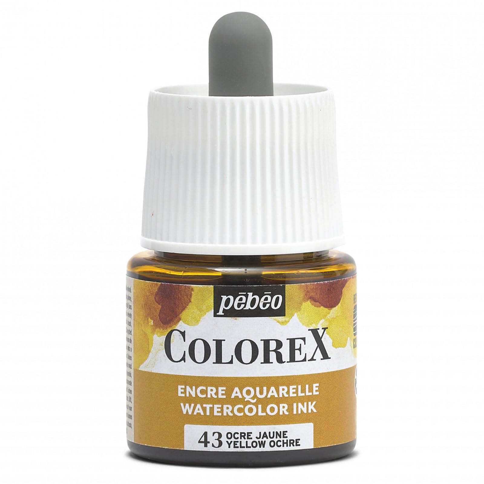 Pébéo - Colorex Ink 45 ml Ochre Yellow – Colorex Watercolour Ink Pébéo – Velvety Yellow Ink – Multi-Tool Drawing Ink for All Media – 45 ml – Yellow Ochre — image 1