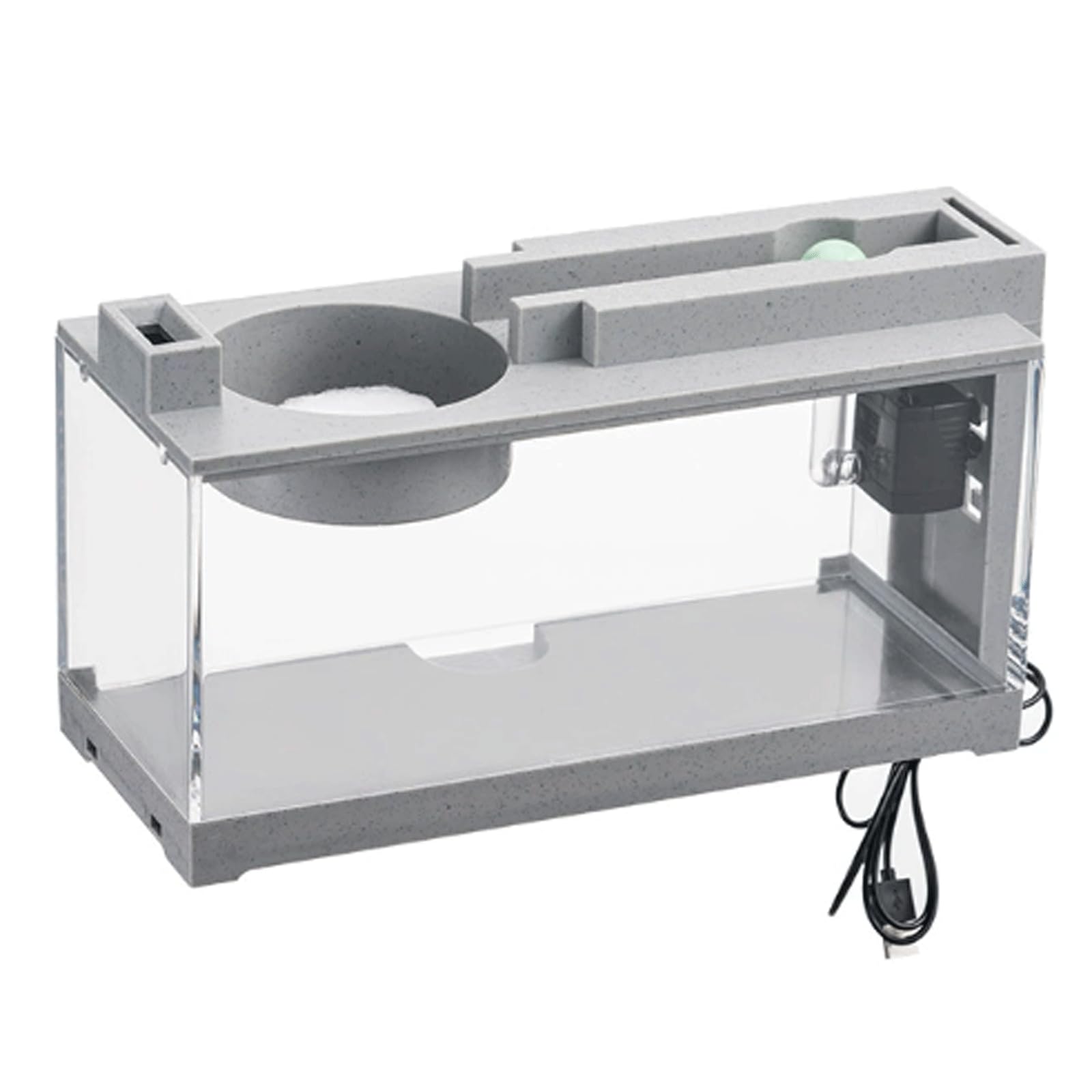 Acuario 2 Piezas de Pescado Bomba de Agua del Acuario de plástico Acuario Multifuncional USB Desktop Recargable Tanque Pescado Pequeño Pecera