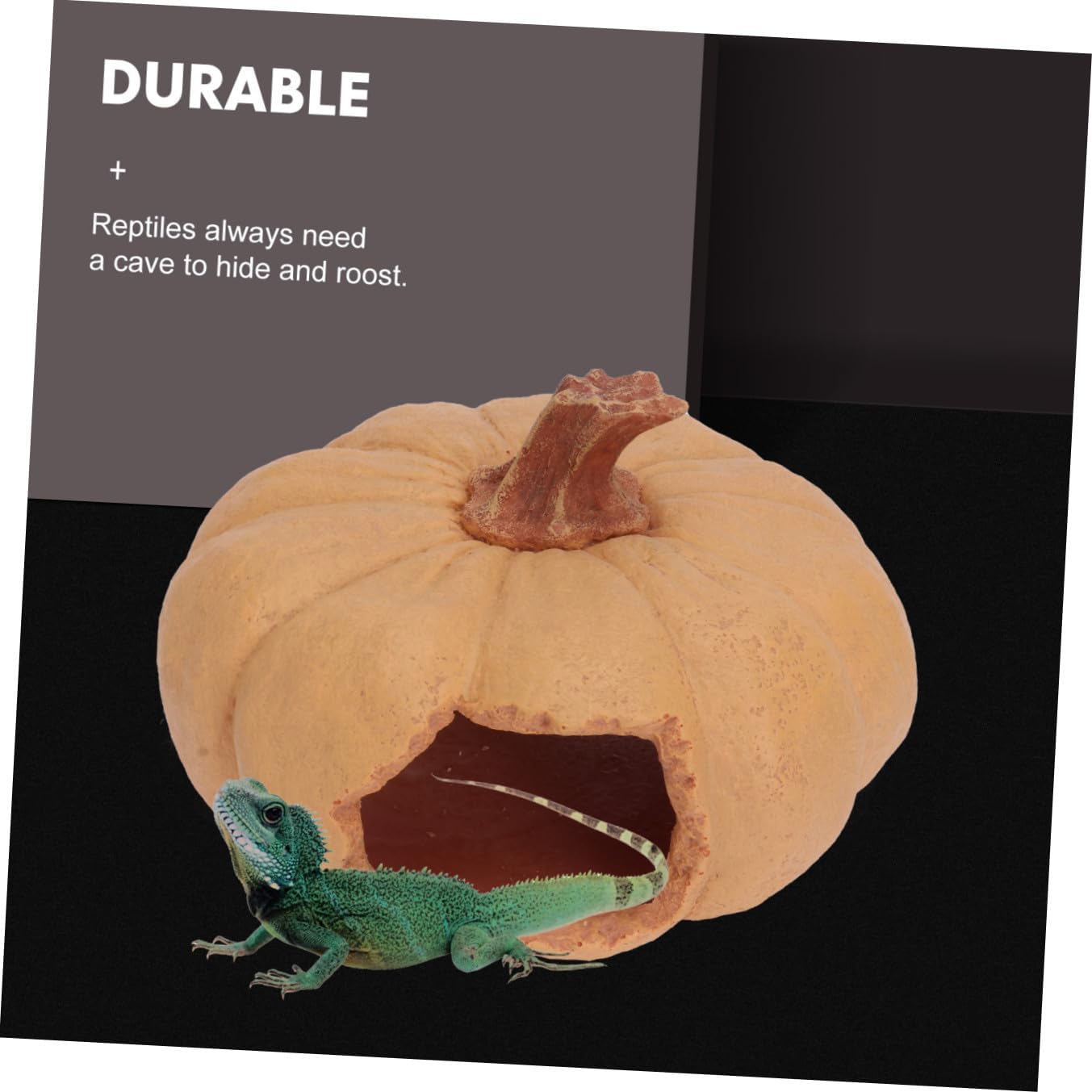 Milisten 1pc Reptile Pumpkin Shaped House Decorative Habitat for Lizards Turtles and Snakes Hand-Painted Hideout for Aquatic Environments and Festivals