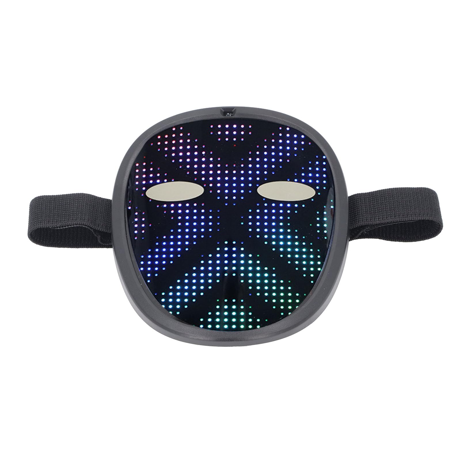 Eujgoov Masque d'Halloween LED avec Détection de Gestes, Masque de du Visage Confortable avec Chargement USB pour Fête Costumée, Enfants, Hommes et Femmes