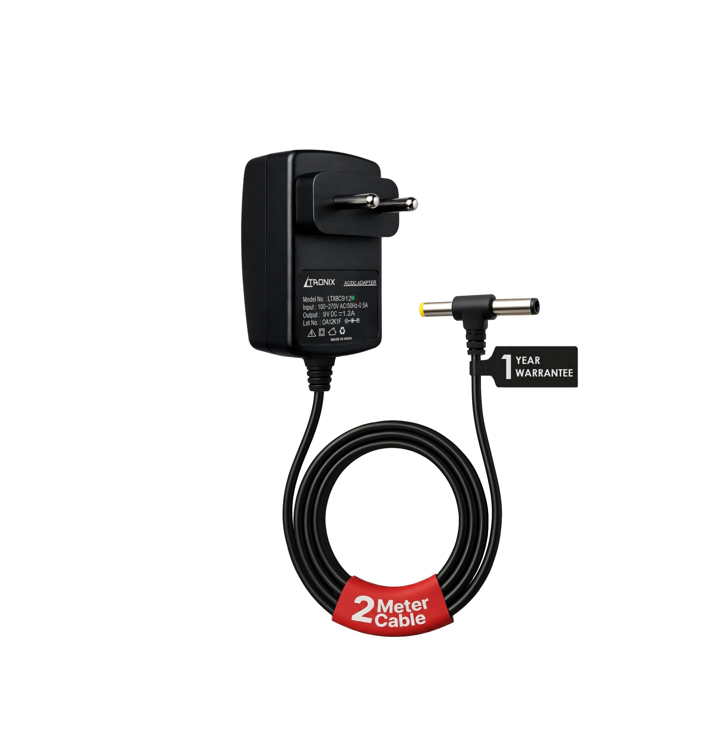 9V 1.2A DC Power Adapter, 10.8W DC Power Supply, 1 Year Warranty, AC-DC SMPS for CCTV, Routers, Set-Top Boxes and More, Dual Pin 2.1/2.5 mm x 5.5mm and 4mm Jack-image-23