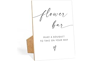 Flower Bar Sign, Bridal Shower Sign, 8x11 Wedding Decoration Sign Flower Bar...