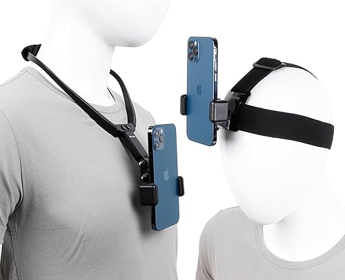 Pellking POV/Vlog - Kit de montaje para correa de cabeza para teléfono inteligente, compatible con teléfonos inteligentes iPhone Samsung, Hero 9, 8,
