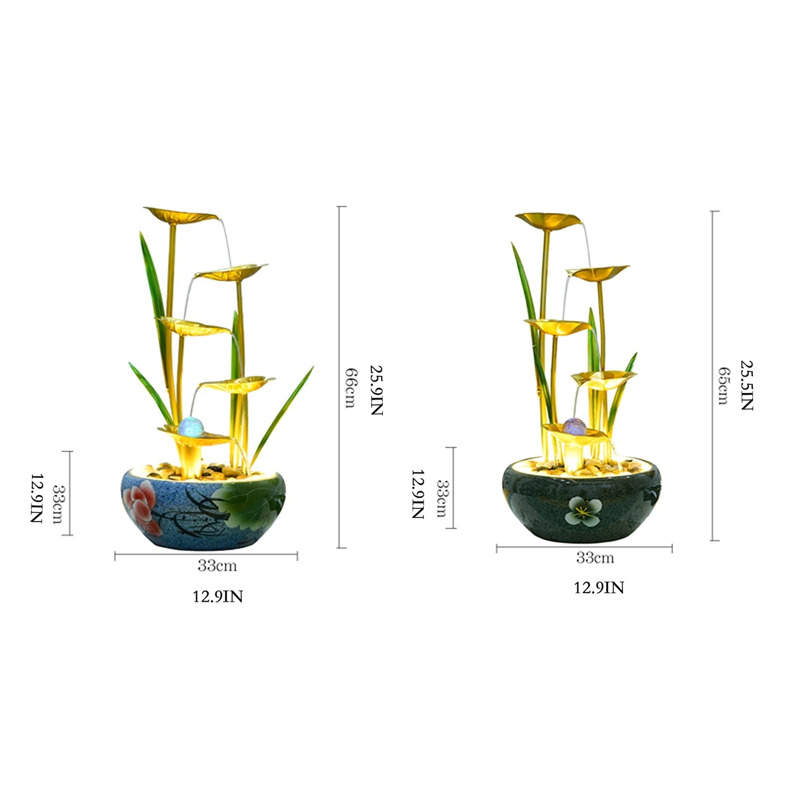 Fontaine De Table Cascade Décorative à LED - Décoration De Bureau