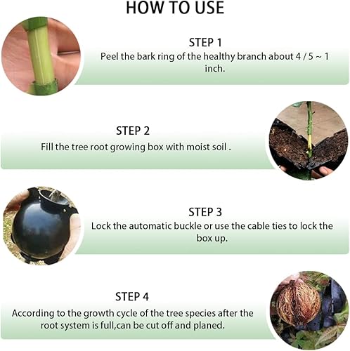 Miniatura 3 de Kudoosen Bolas reutilizables de enraizamiento y crecimiento de plantas, bola de propagación de alta presión, caja de herramientas de injerto de
