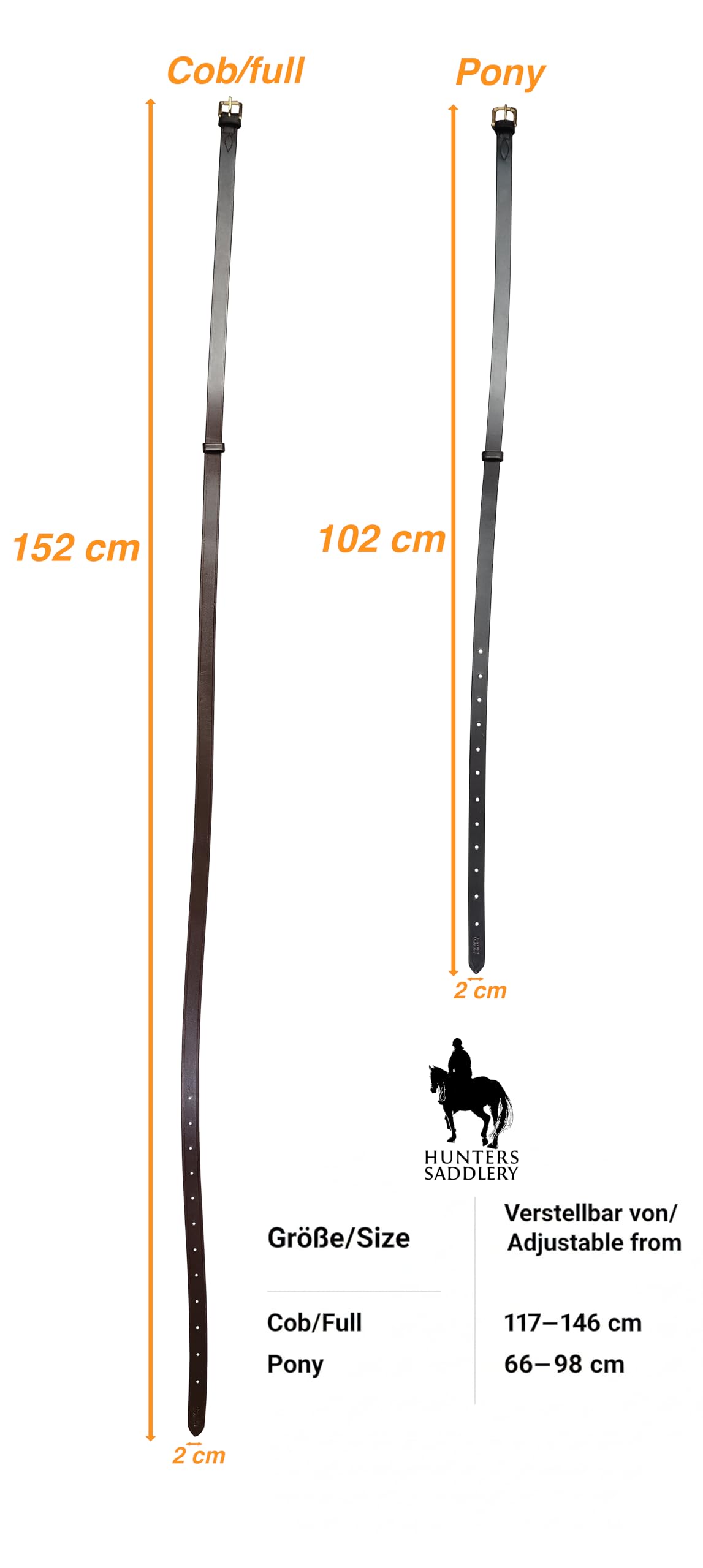 Leder-Halsriemen fürs Pferd – Verstellbarer Halsring als Balancehilfe & Sicherheitsriemen für Reiter – Reithilfe für einen sicheren Sitz, Pony, Cob/Full