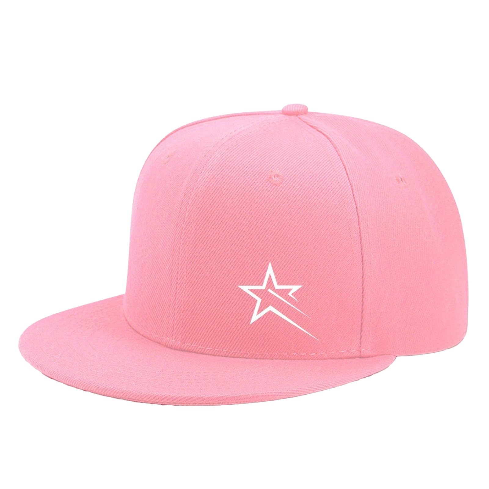 matumou Star Print Baseball Hat, Adjustable Back Buckle Retro Distressed Style Baseball, Flat Brim Outdoor Sunshade
