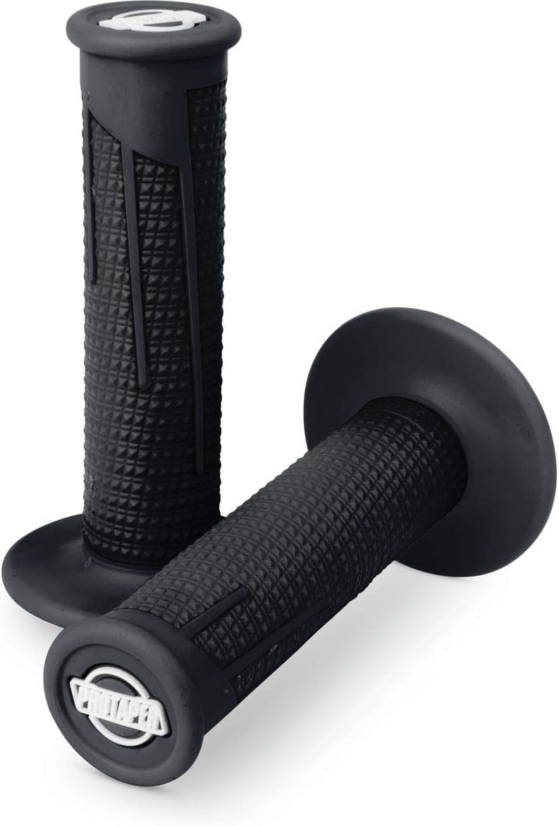 Pro Taper Clamp On Grips - Full Diamond (Black/Black)