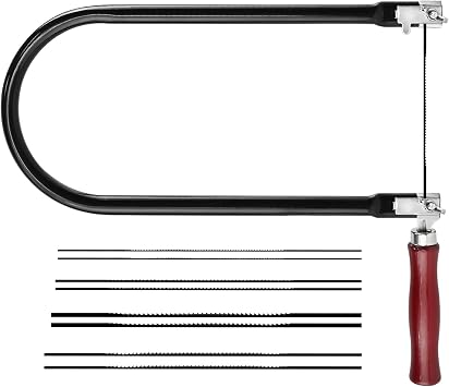 Coping Saw, 9-Piece Coping Saw Blades Set for Woodworking, 31 * 11 CM Fine Tooth s aw for Fret Cutting, for Model Making, for Wood Fine Cut, DIY Crafts