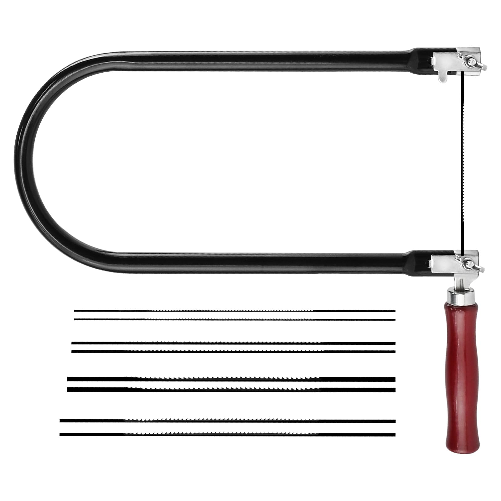 Coping Saw, 9-Piece Coping Saw Blades Set for Woodworking, 31 * 11 CM Fine Tooth s aw for Fret Cutting, for Model Making, for Wood Fine Cut, DIY Crafts