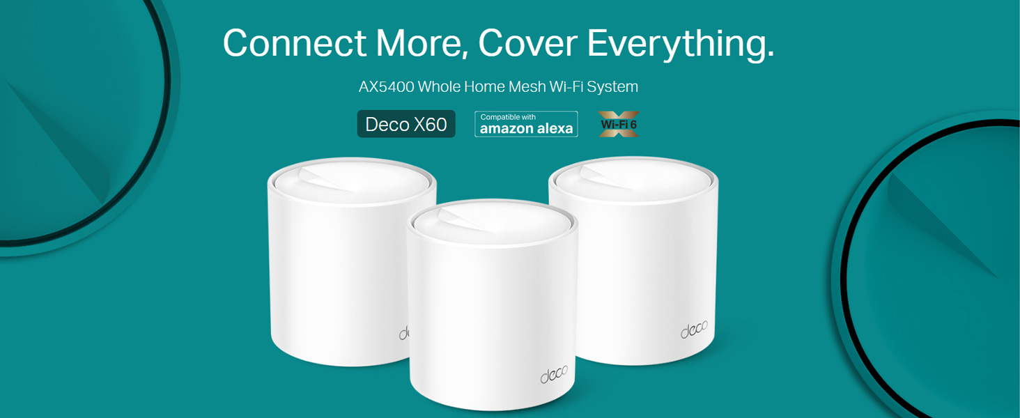TP-Link Deco X60(1-Pack) AX5400 Whole Home Mesh Wireless WiFi