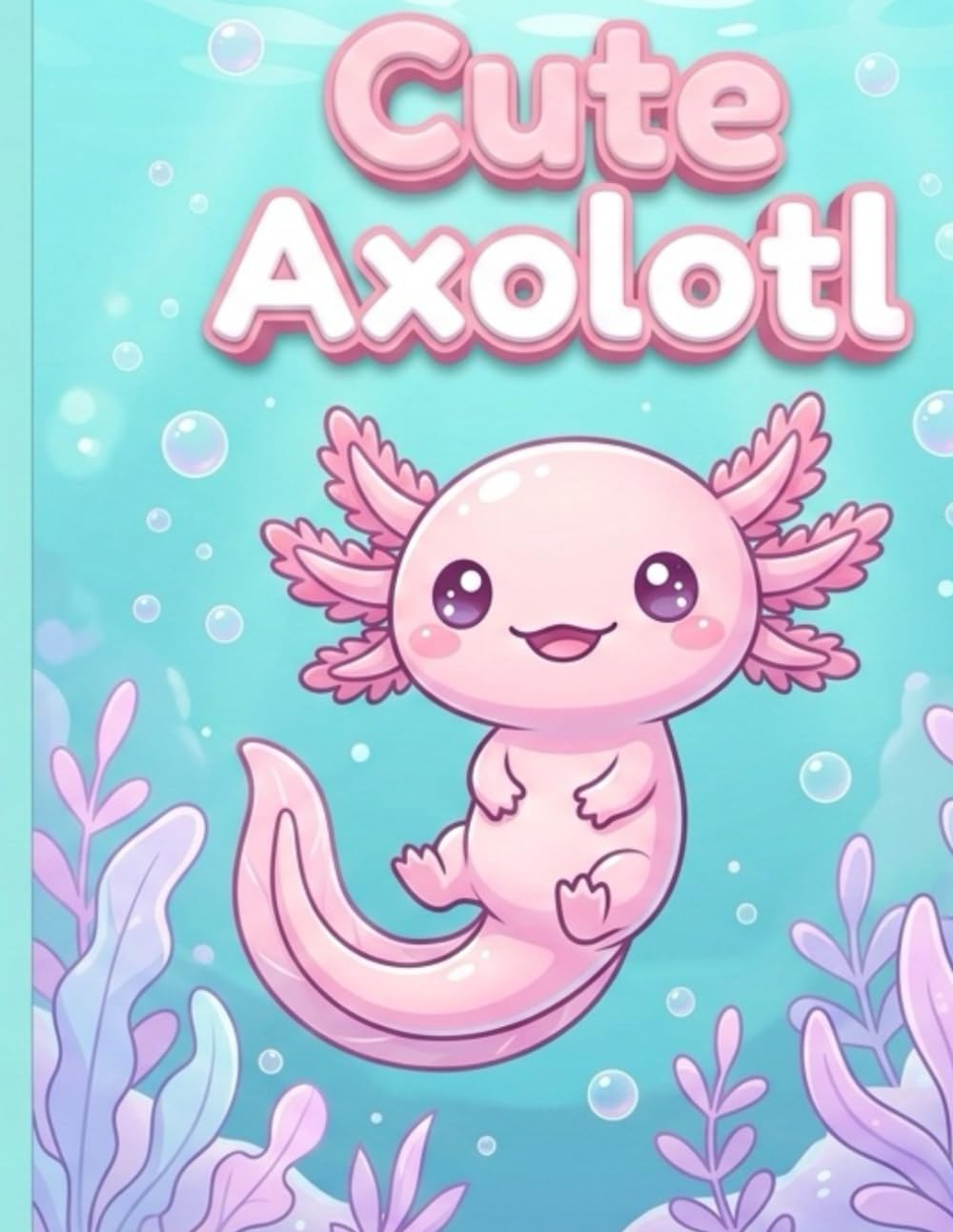 Cute axolotl coloring book: Kawaii Activity Book for Adults and Teens: Relaxing Coloring Pages, Search and Find, and How to Draw (Cute Axolotl Gifts for Stress Relief)